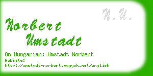 norbert umstadt business card